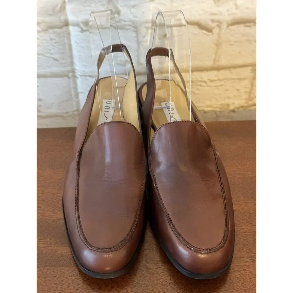 UNISA Womens Shoes Brown‎ SlingBacks Flats 8B
